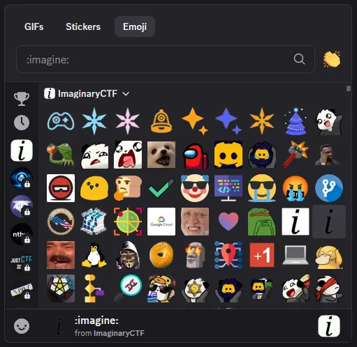 Custom emojis of ImaginaryCTF server