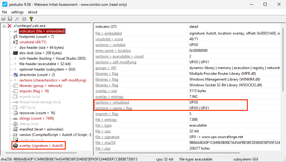 Executable file analysis.